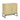 Angled view of the natural rattan accent cabinet with double doors and black metal base