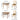 dimensions of round dining tables and thonet chairs, in a plain white background