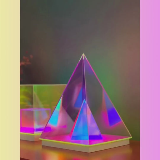 Nordic Acrylic Pyramid LED Table Lamp