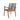 Rear view of McGill outdoor chair highlighting rope backrest and wooden frame