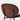 Rear view of walnut plywood back with black steel supports