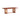 Rectangular walnut wood coffee table with rattan panel legs front angle view
