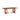 Rectangular walnut wood coffee table with rattan panel legs front angle view