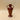 Red ceramic vase with double handles in amphora style