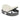 Round outdoor lounge chair with white cushions on a white background