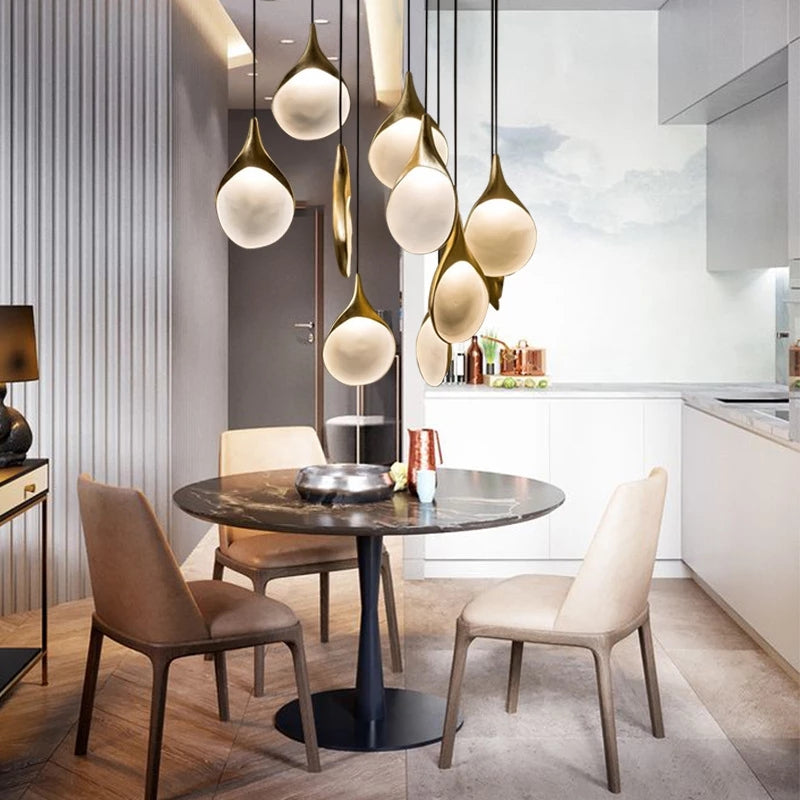 Contemporary Resin LED Pendant Light - Spoon Shape Design – CharmyDecor