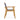 Side profile of McGill dining chair showing ergonomic armrest and leg angle