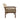 Side view showing slatted armrest design and cushion profile