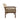Side view showing slatted armrest design and cushion profile