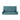 Top-down view of teal loveseat highlighting button-tufted seat and backrest