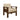 Angled view of walnut wood accent chair with light brown padded seat and back
