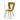 Dimension diagram of yellow velvet bubble back chair – 33.07” H x 22.83” D x 17.11” W