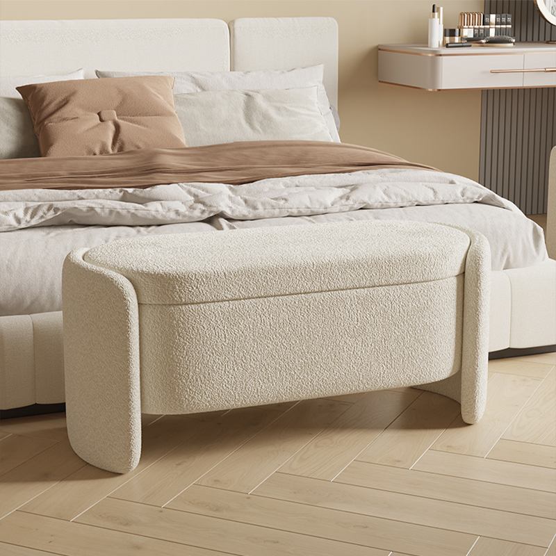 Nordic Luxury Boucle Storage Bench Elegant Design CharmyDecor nordic-luxury-boucle-storage-bench-elegant-design-charmydecor