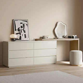 Modern White Wooden Makeup Vanity - CharmyDecor