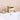 double handle brushed gold waterfall bathroom faucet