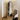 French Arched Carved Wood Floor Mirror