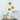 Gold & White metal flower wall accent