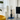Modern Black Glass 1-Light Floor Lamp