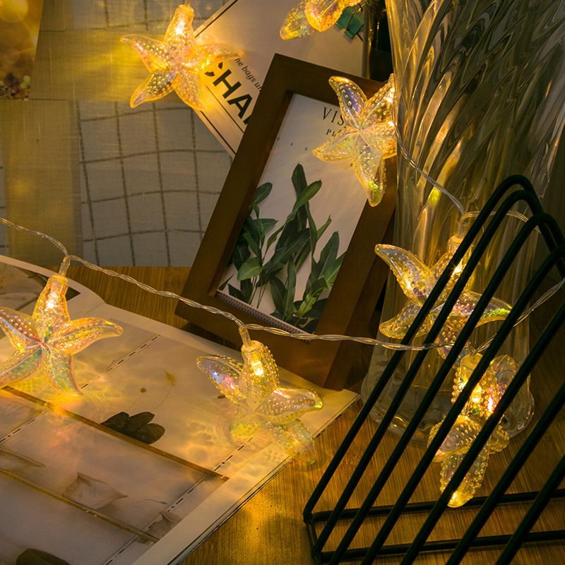 Clear LED String Lights - Conch & Starfish Design – CharmyDecor