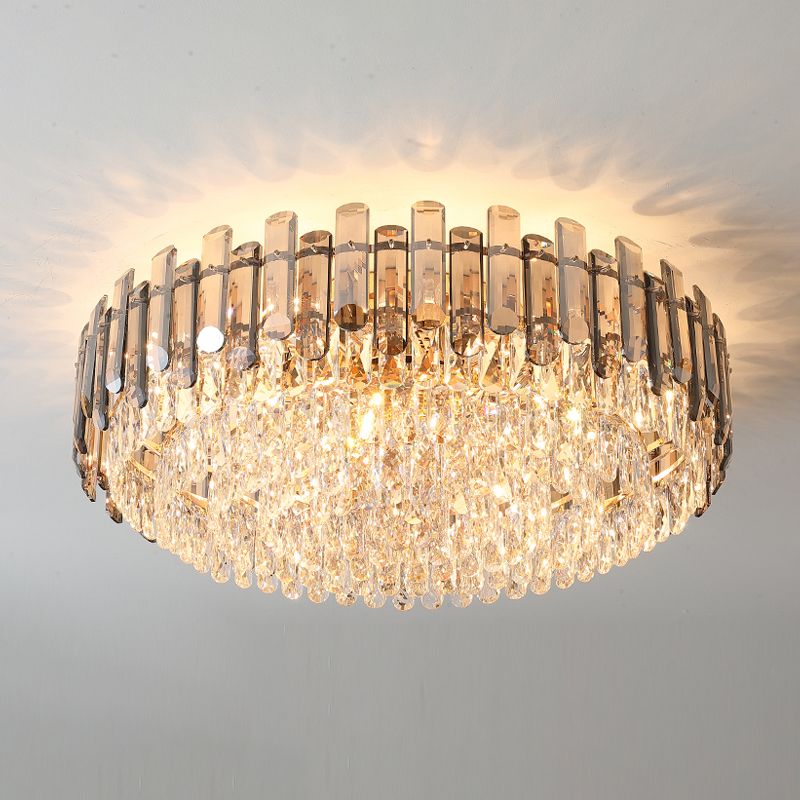 Elegant Crystal Flush Mount Ceiling Light Fixture – CharmyDecor