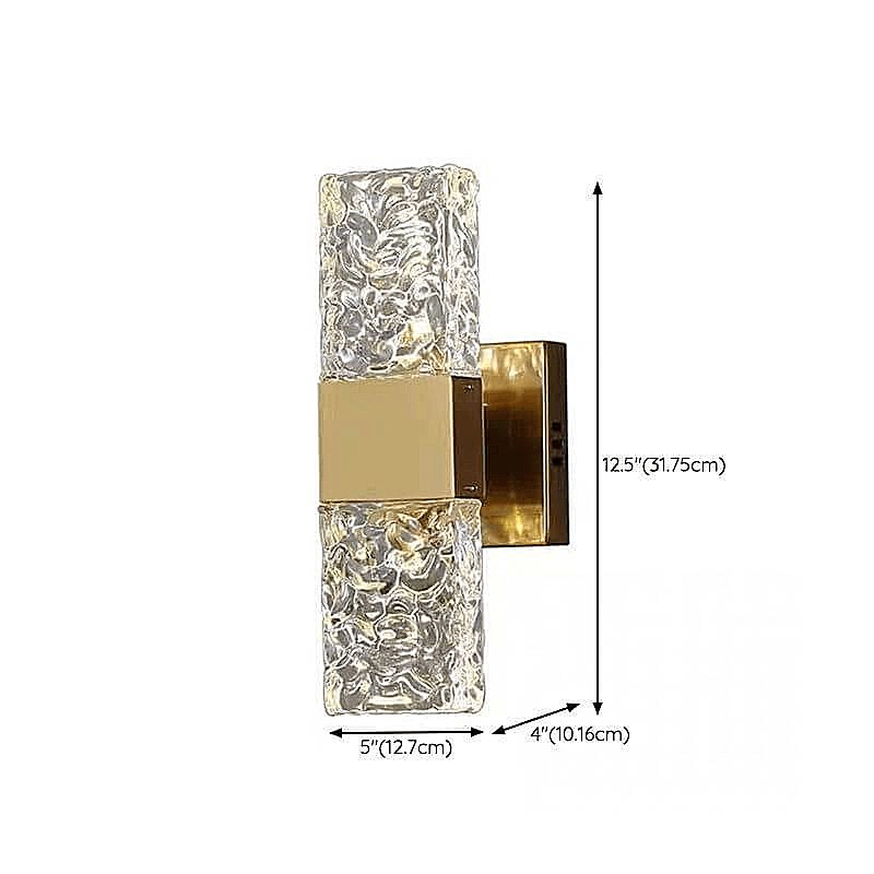 Rectangular Led Wall Sconce Golden Rectangle Waterproof LED Wall Sconce - Contemporary – CharmyDecor