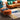 Orange Velvet Ottoman Bench