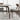 Gray Rectangular Marble Dining Table