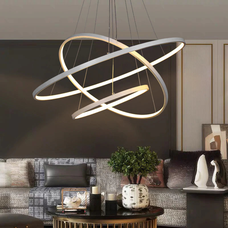 Buy CITRA 5 Light Golden Body Modern LED Ring Chandelier for Dining Living  Room Lamp - Warm White Online at Low Prices in India - Amazon.in
