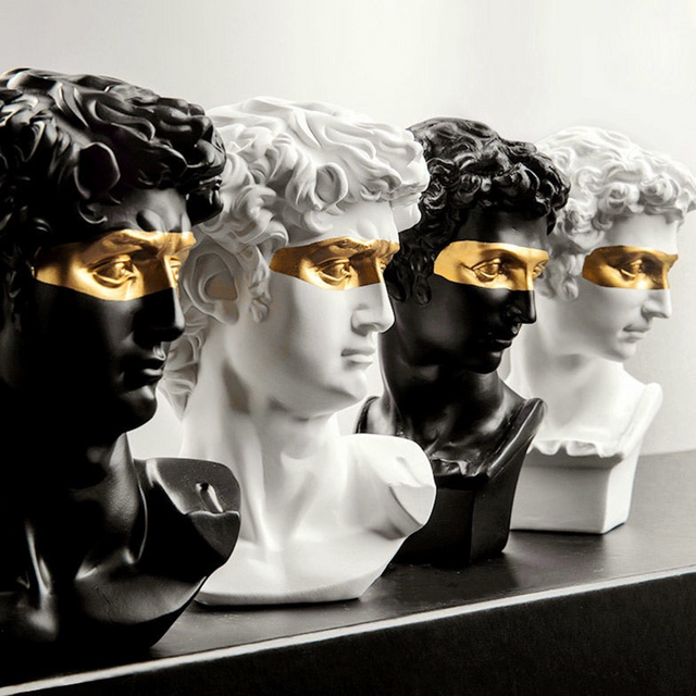 Resin Masked David Head Bust Sculpture Statue Decor – CharmyDecor