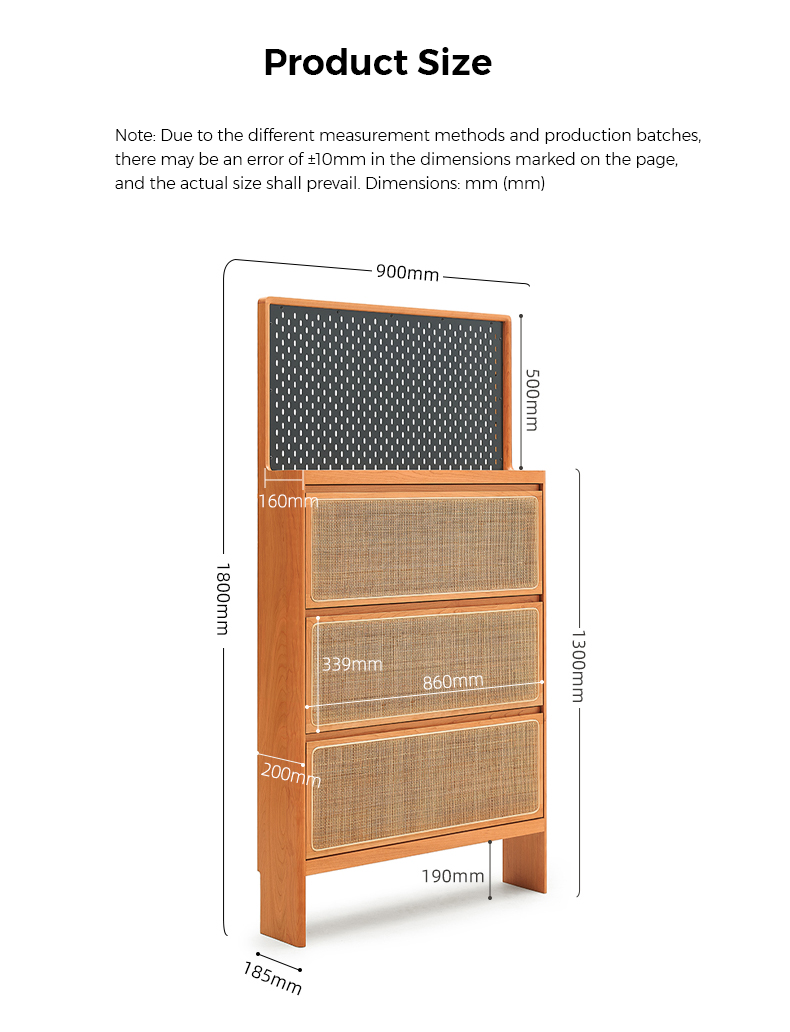 Rattan Shoe Cabinet with Flip Rack - CharmyDecor- CharmyDecor