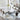 Modern Rectangular Gray Marble Dining Table 