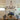 Flaxen Hemp Candelabra Chandelier in a dining room 
