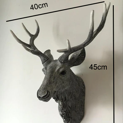 Faux Deer Head Animal sculpture Wall Decor- CharmyDecor
