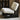 White & Black Boucle Lounge Chair 