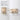 Vintage Loft Wooden Chandelier - Gold Suspension