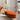 Orange Velvet Ottoman Bench