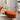 Orange Velvet Ottoman Bench