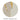 Medium Circular Light Khaki & Gold Area Rug dimension