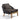 Woven rattan seat back outdoor armchair