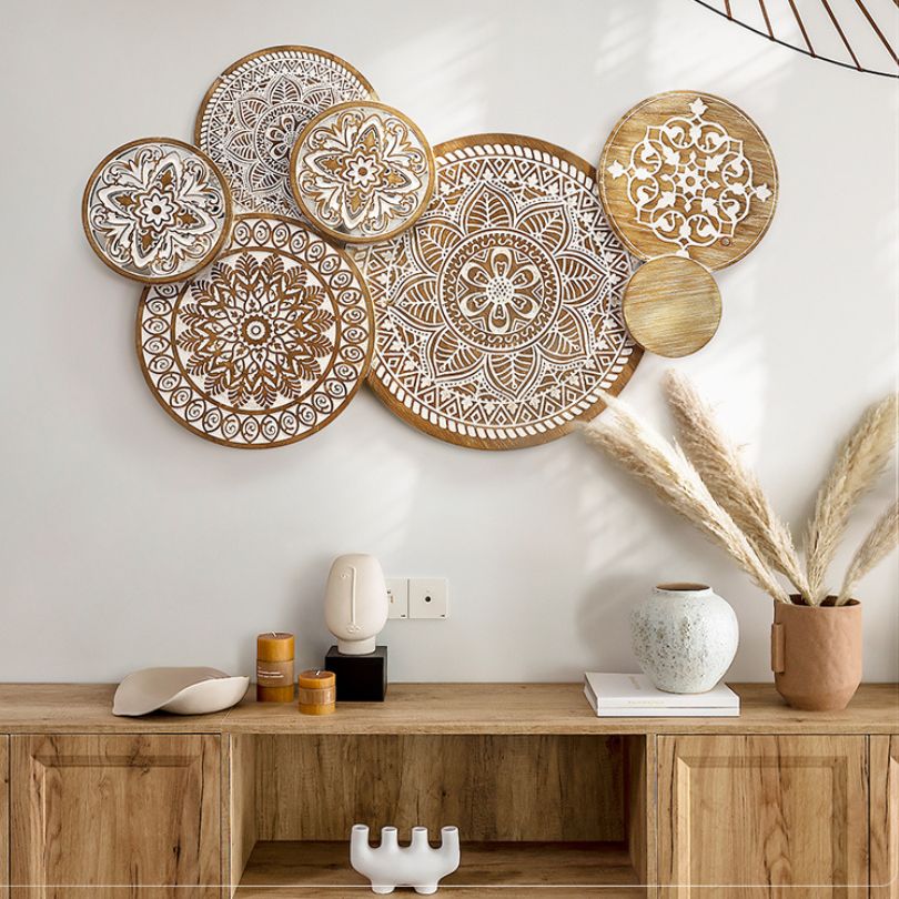 Boho Handcrafted Wall Decor: Metal & Wood Design – CharmyDecor