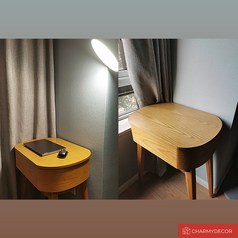 Curved Flip Top Makeup Vanity CharmyDecor