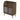 Dark Brown Wooden Sideboard Cabinet in Metal Base