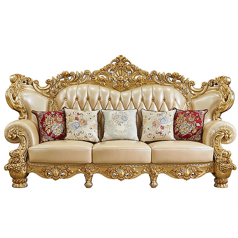 Elegant Golden Royal Sofa - Luxurious Exotic Seating – CharmyDecor