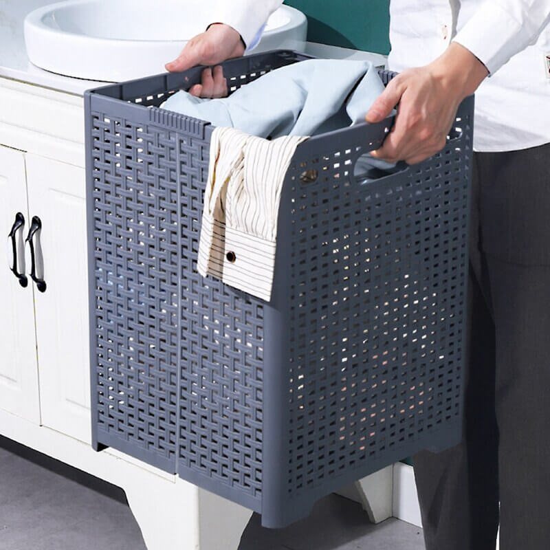 tall plastic laundry basket