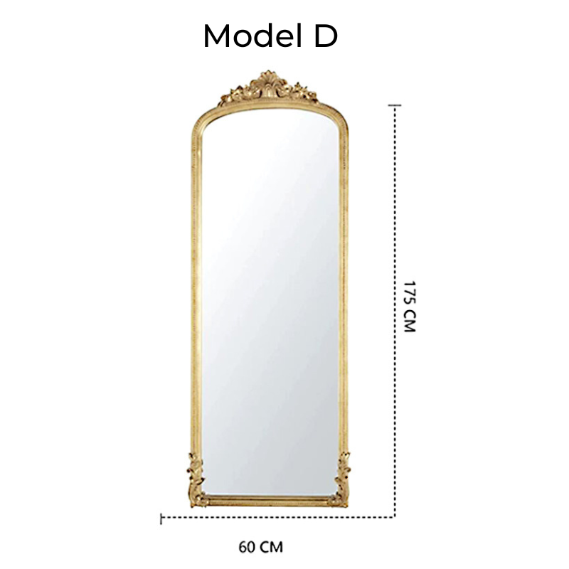 Elegant French Primrose Floor Mirror - Gleaming Design – CharmyDecor