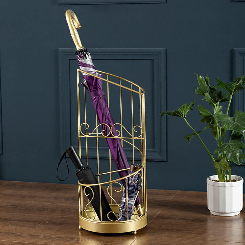 Light Luxury Wooden Umbrella Rack - CharmyDecor