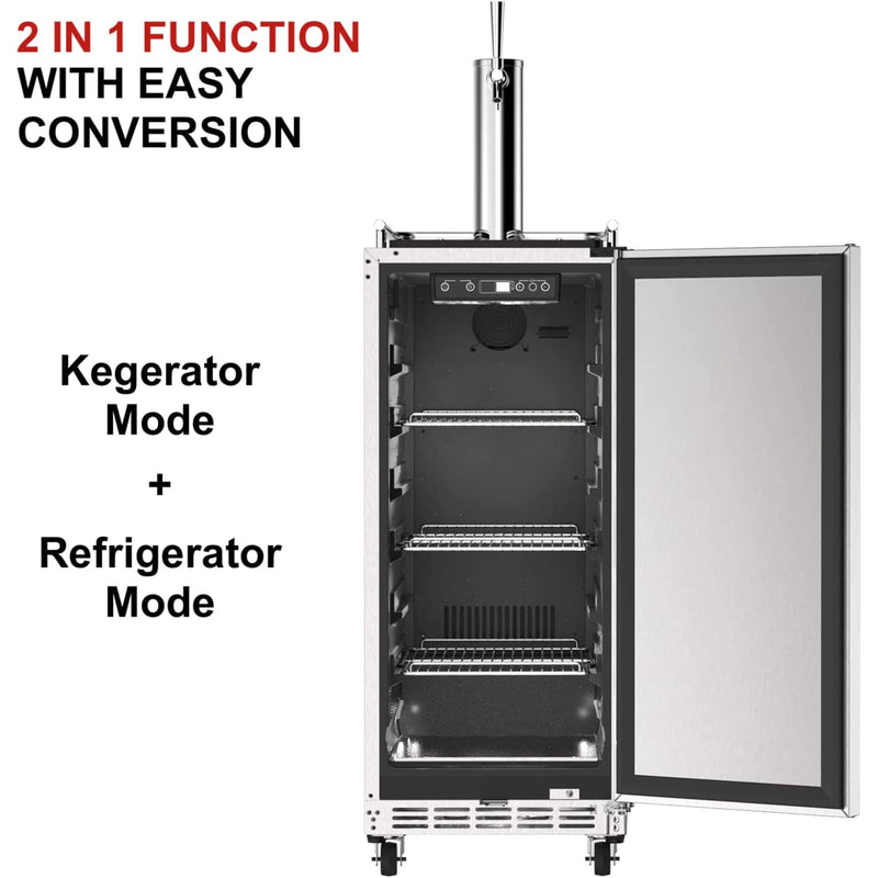 HCK Kegerator & Refrigerator - 2 in 1 - CharmyDecor