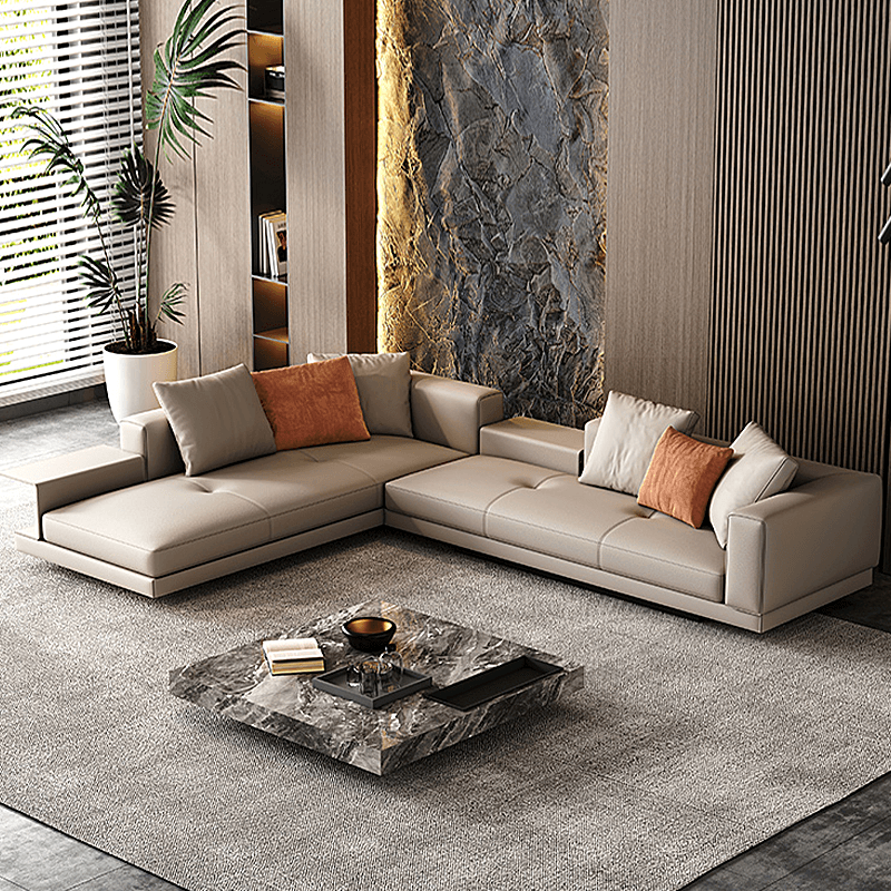 Italian Style Leather Sectional Sofa