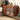 Modern Brown Wooden Sideboard with Metal base