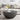 Modern Fiberglass Black Drum Coffee Table